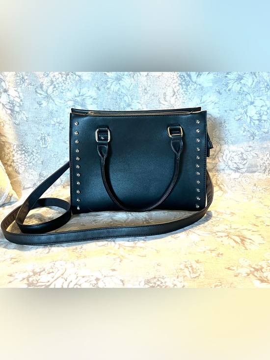 Denver Hayes Handbags - Edgy Chic Black Denver Hayes Studded Satchel Crossbody Handbag 🖤